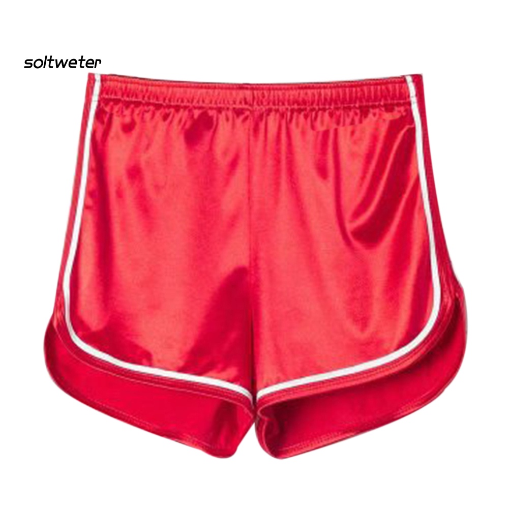 Quần Sooc Lưng Cao Co Giãn Họa Tiết Kẻ Sọc Thời Trang Mùa Hè Quyến Rũ Cho Nữ