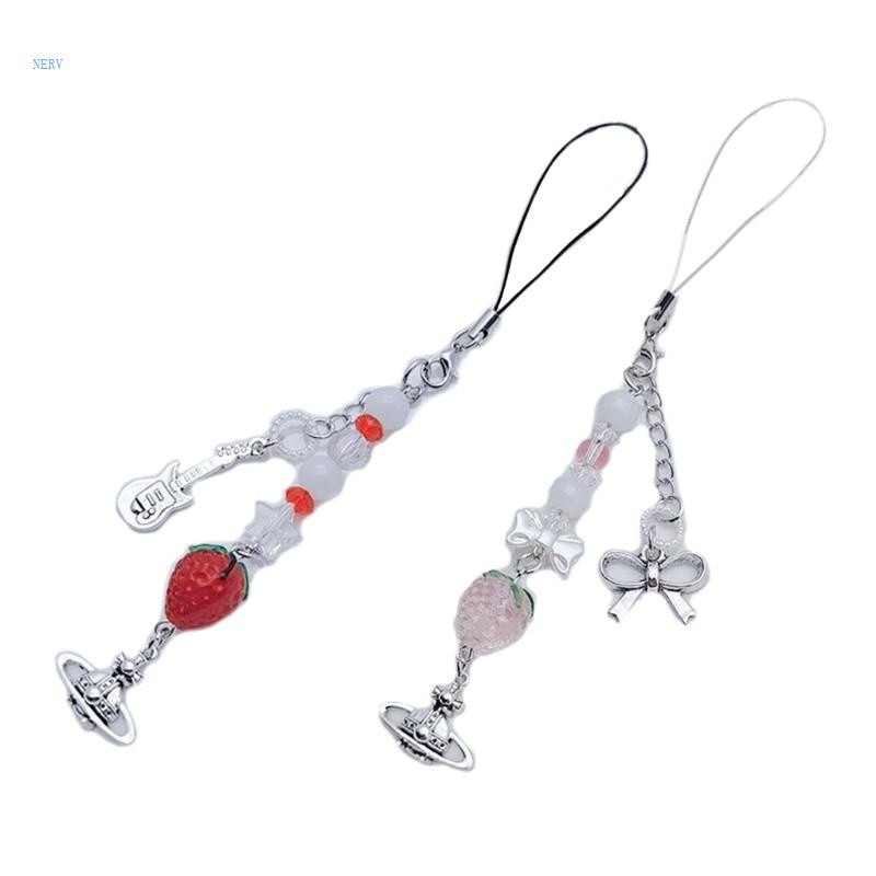 Móc Khóa Điện Thoại Kiêm Túi Xách Chống Thất Lạc Đính Nơ Xinh Xắn