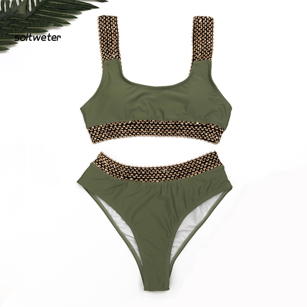 Bộ Bikini 2 Mảnh Màu Sắc Thời Trang Quyến Rũ Cho Nữ