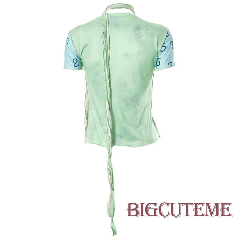 Áo Thun Tay Ngắn Cổ Tròn In Họa Tiết Nhân Vật Anime Thời Trang Mùa Hè Dành Cho Nữ