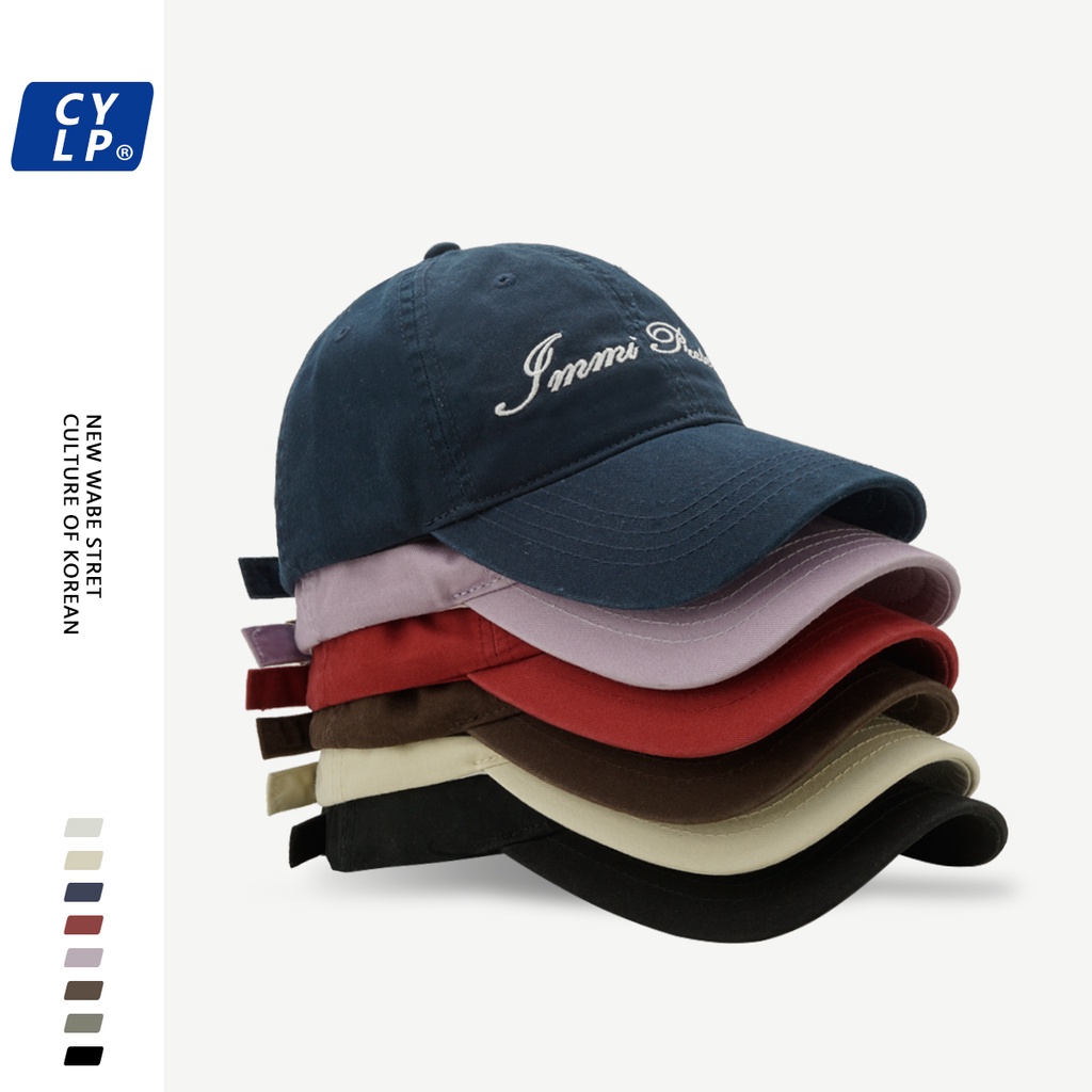 Mũ Lưỡi Trai Mềm Thêu Chữ Phong Cách Đường Phố Hàn Quốc Thời Trang Cho Cặp Đôi