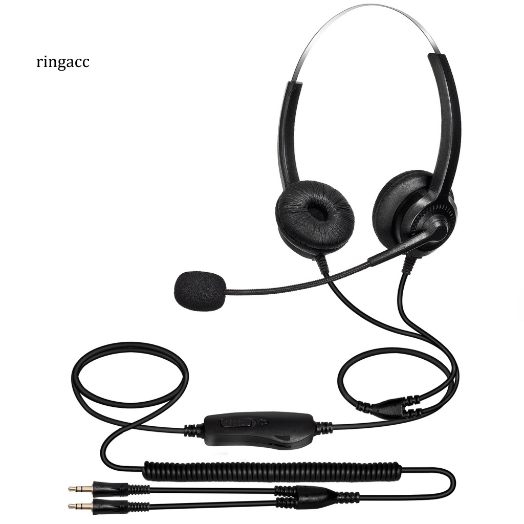 Cặp Tai Nghe Điện Thoại RGA H300D 35mm RJ9 Giảm Tiếng Ồn Chuyên Dụng