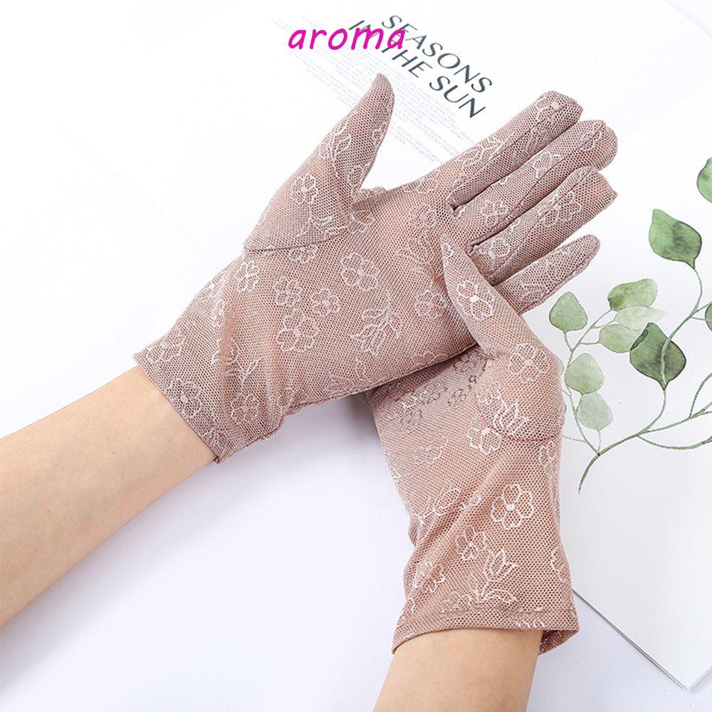 AROMA Găng Tay Lưới Thoáng Khí Chống Tia UV Cho Nữ