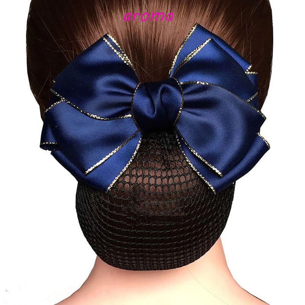 AROMA Kẹp Tóc Đính Nơ Dạng Lưới Thanh Lịch Cho Nữ