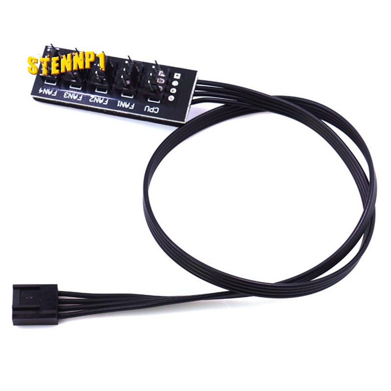 Cáp Chia Cổng Quạt Tản Nhiệt 40cm 1 Sang 5 4-Pin Molex TX4 PWM Cho PC
