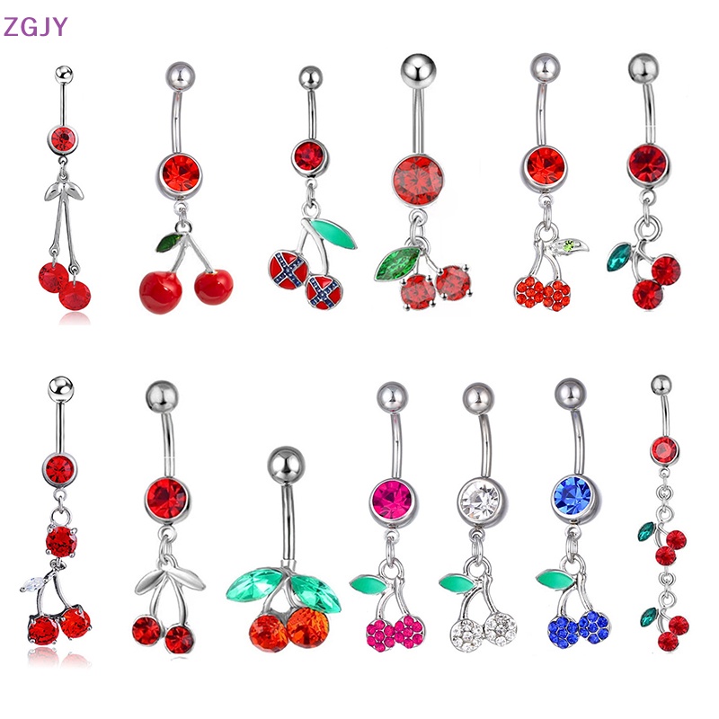 Khuyên Rốn Dạng Thả Hình Quả Cherry Dễ Thương Mới