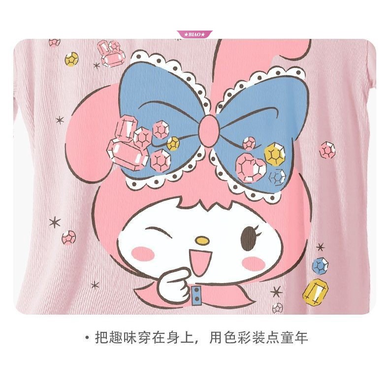 Đầm Ngủ In Hoạt Hình Cinnamoroll Kuromi Dễ Thương Thời Trang Mùa Hè Cho Bé Gái