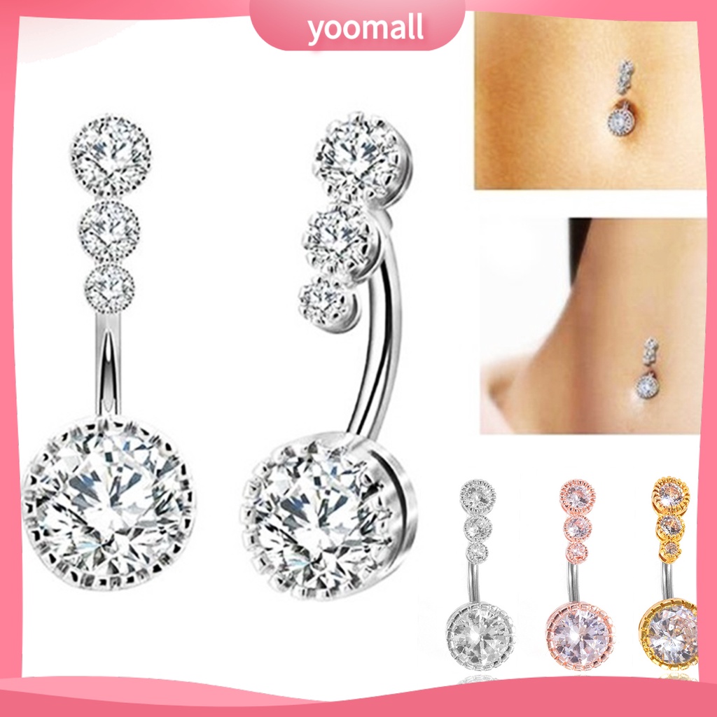 Khuyên Rốn Đính Đá Zircon Thời Trang Cho Nữ