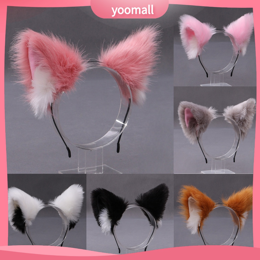 Băng Đô Tai Mèo Lông Xù Đáng Yêu Dành Cho Tiệc Hóa Trang