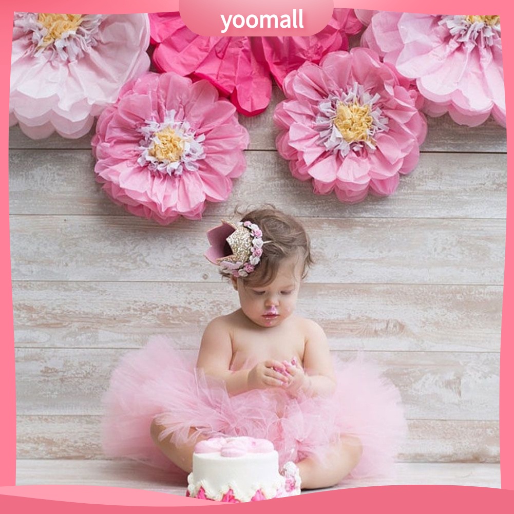 Băng Đô Cài Tóc Hình Vương Miện Đính Kim Sa Lấp Lánh Cho Bé Gái