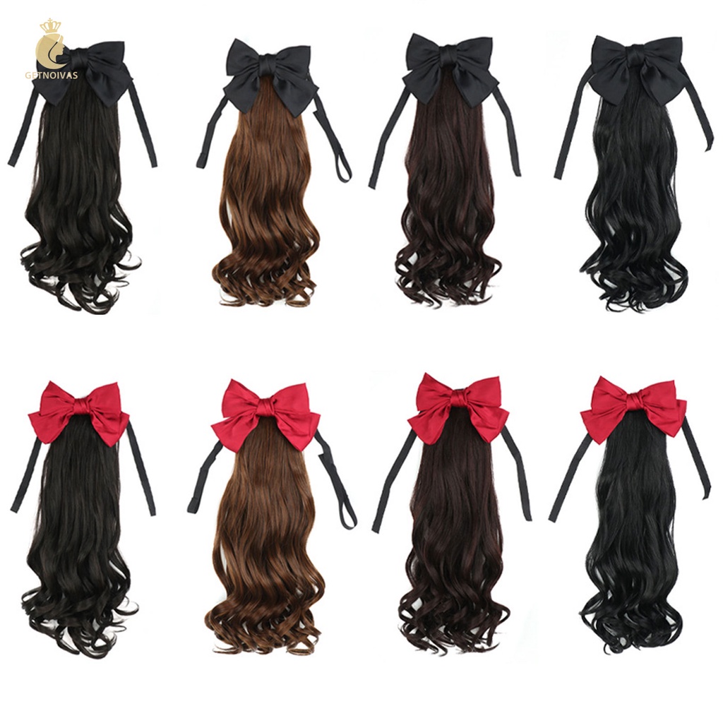 GETNOIVAS Tóc Giả Dài Xoăn Nhẹ Tự Nhiên Cho Nữ