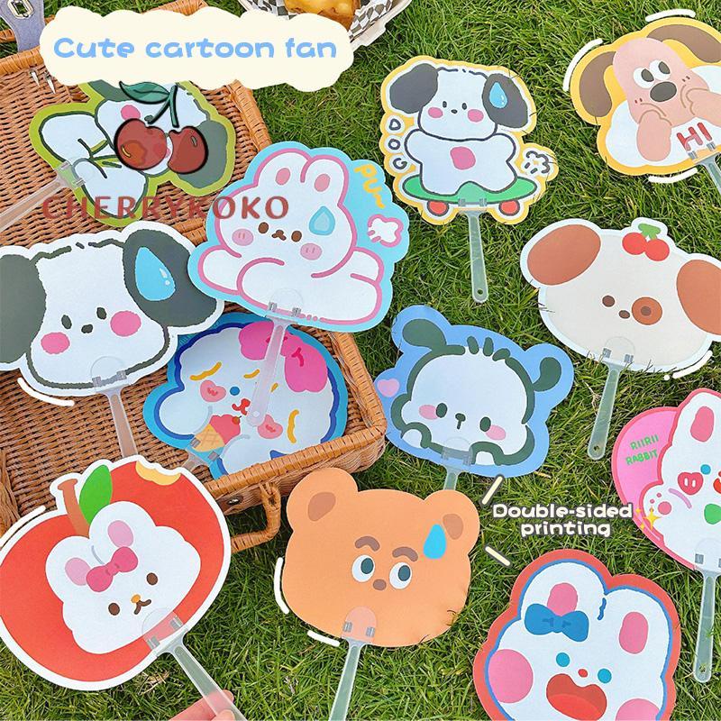 🍒🍒CHERRYKOKO Quạt Cầm Tay Mini Hình Dễ Thương Mùa Hè Dễ Thương Sáng Tạo