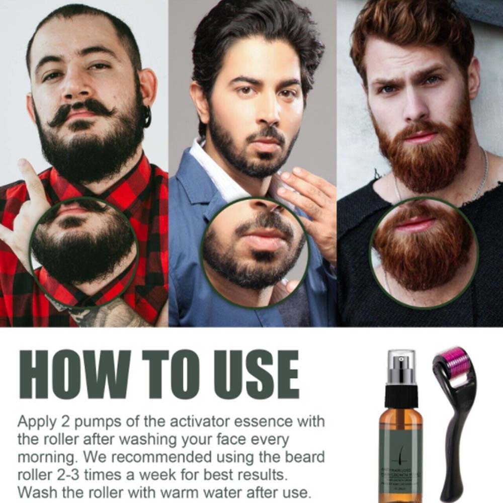 West&Month Beard spray Set 30ml Beard Growth Liquid Activates Beard Follicles to Grow Beards Quickly and Effectively