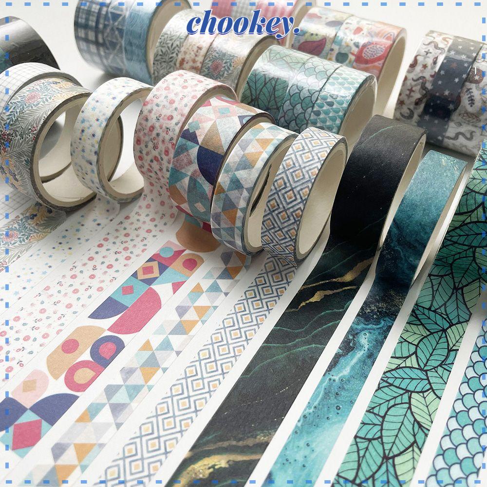 CHOOKEY Set 3 Cuộn Băng Dính Washi Họa Tiết Dễ Thương Trang Trí Nhật Ký