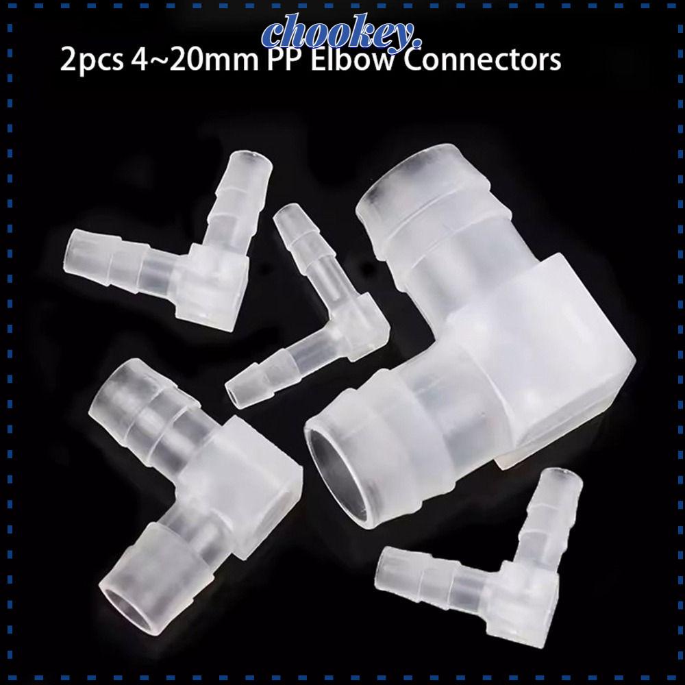CHOOKEY Set 2 Đầu Nối Ống Nước Bằng Nhựa PP Trong Suốt 4~20mm
