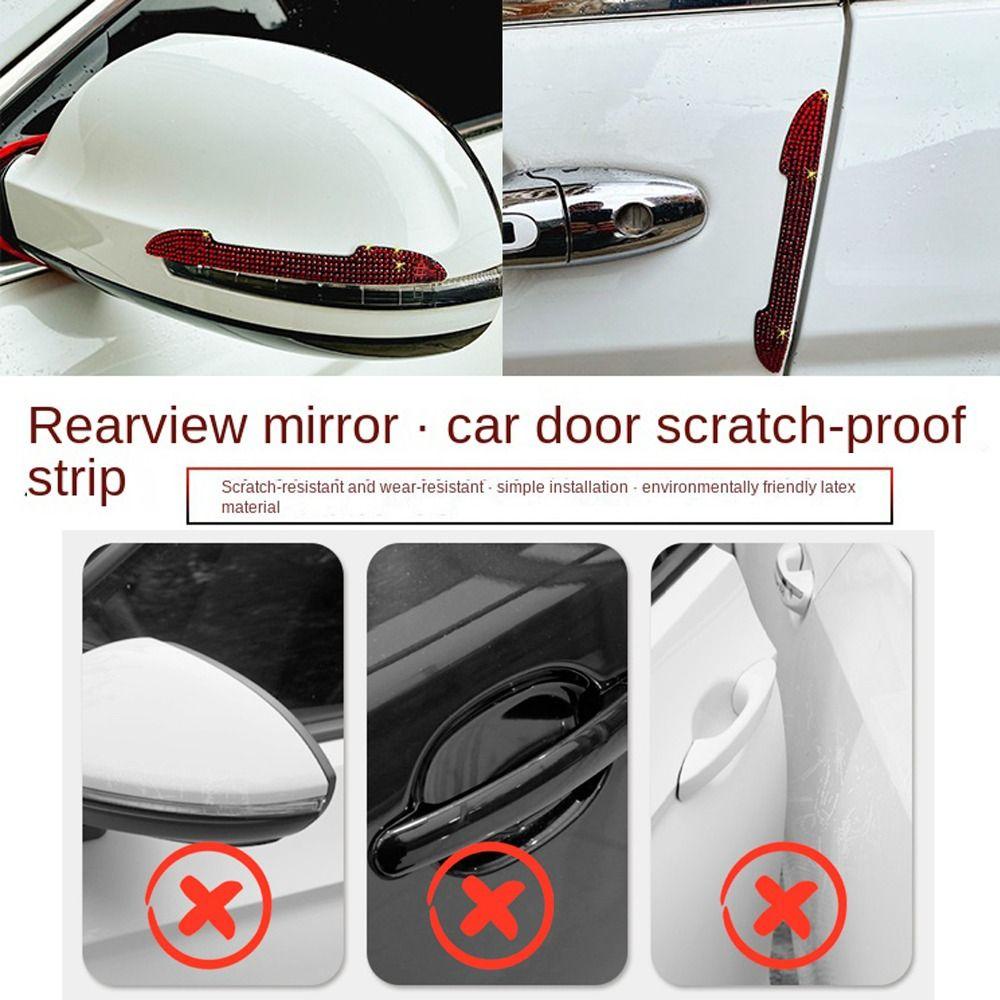 Bộ 4 Dải Dán Viền Cửa Xe Hơi Chống Va Chạm Chống Trầy Xước Màu Sáng Bóng