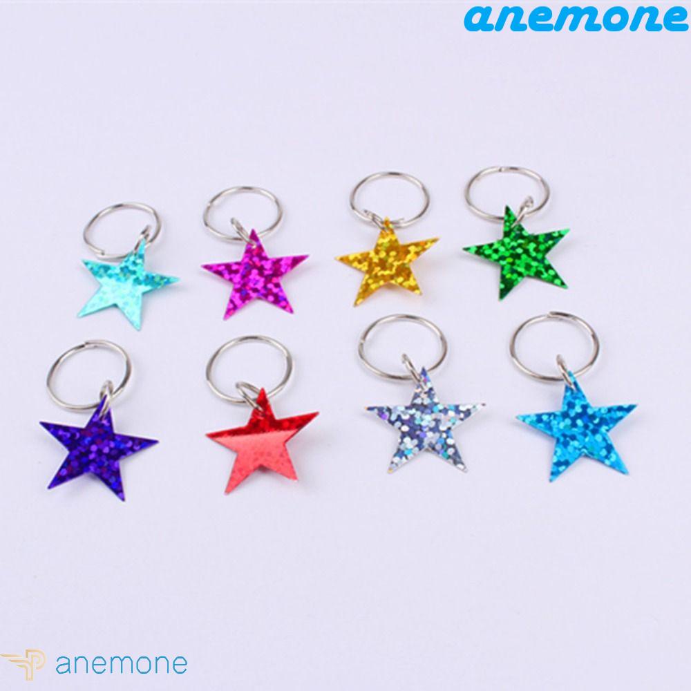 ANEMONE Bộ 30 Hạt Ngôi Sao Bện Tóc Bằng Nhựa Lấp Lánh Phong Cách Hip hop Cho Nữ / Bé Gái / Trẻ Em