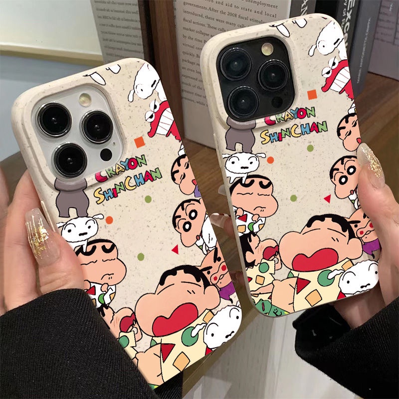 Ốp Điện Thoại Mềm Chống Sốc In Hình Shin-Chan Đơn Giản Cho Iphone 1211 ZC6R 13 14pro8 max7 1211