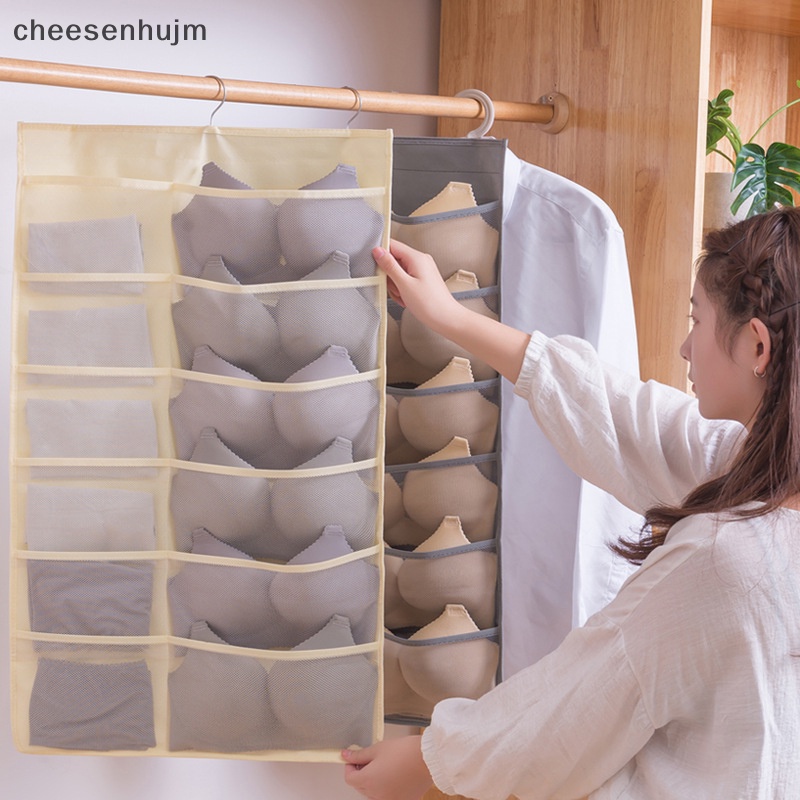 Túi Treo Tường Đựng Đồ Lót Màu Trơn Hai Mặt Trong Suốt Tiện Dụng Cho Học Sinh