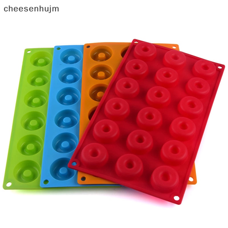 1 Khuôn Silicon Làm Bánh Donut 18 Ngăn Tạo Hình 3D DIY