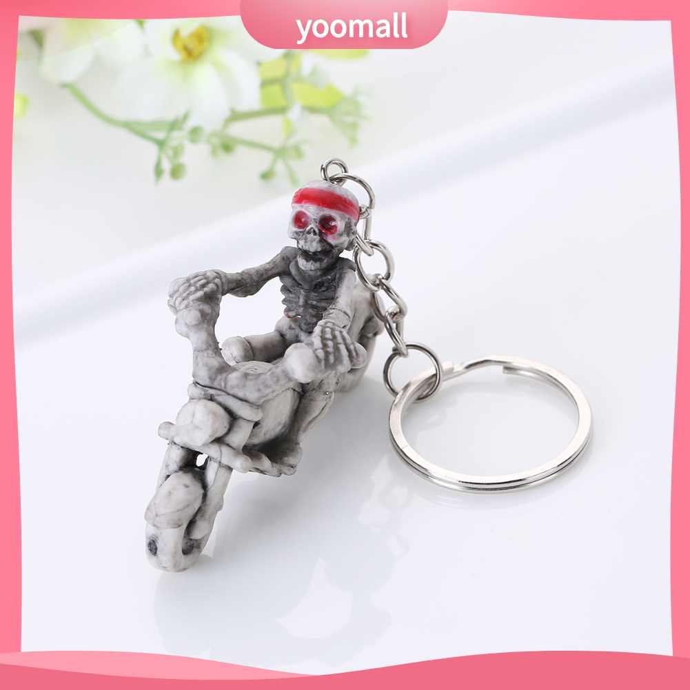 [YM] Móc Chìa Khóa Xe Máy Skeleton Cưỡi Mô Tô Trang Trí Túi Xách