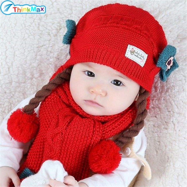 Mũ Len Gắn Nơ Cho Bé Từ 3-18 Tháng Tuổi