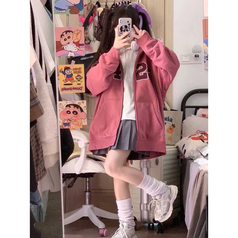 Áo Khoác Nữ Tay Dài Dáng Rộng Thời Trang Cá Tính