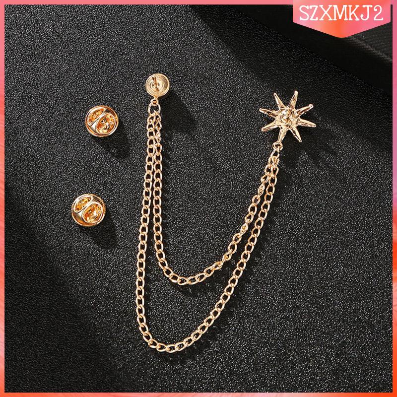 Trâm Cài Áo Hình Bông Tuyết Phong Cách Retro Cho Nam