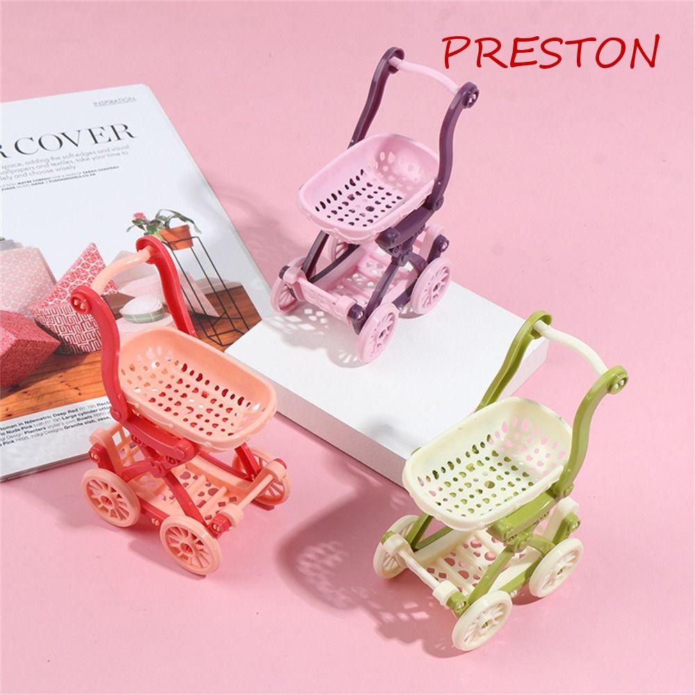 Mô Hình Xe Đẩy Mua Sắm Mini Trang Trí Nội Thất Cho Nhà Búp Bê