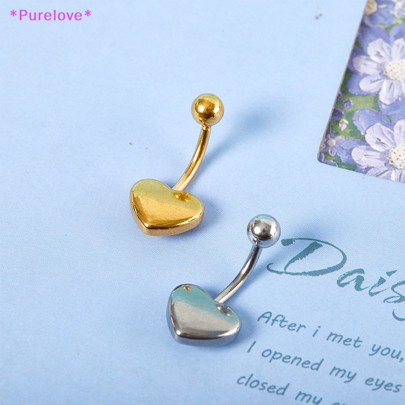 Khuyên Rốn Hình Trái Tim Bằng Thép Không Gỉ Xinh Xắn Mới