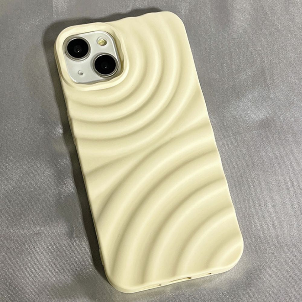 Ốp Điện Thoại TPU Mềm Chống Sốc Màu Trơn Họa Tiết Lượn Sóng Cho IPhone 14 13 12 11 Pro Max X XR