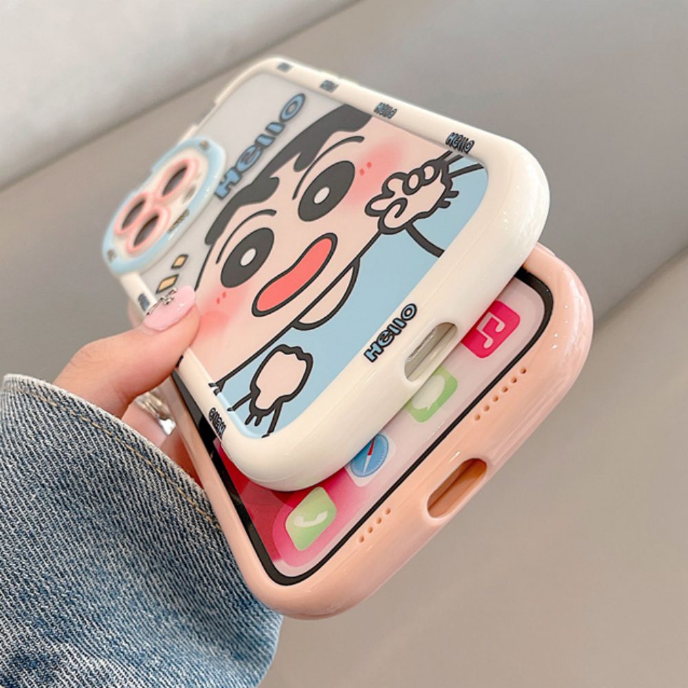 Ốp Điện Thoại TPU Mềm Chống Sốc In Hình Cậu Bé Bút Chì Dễ Thương Cho IPhone 11 12 13 14 Pro Max