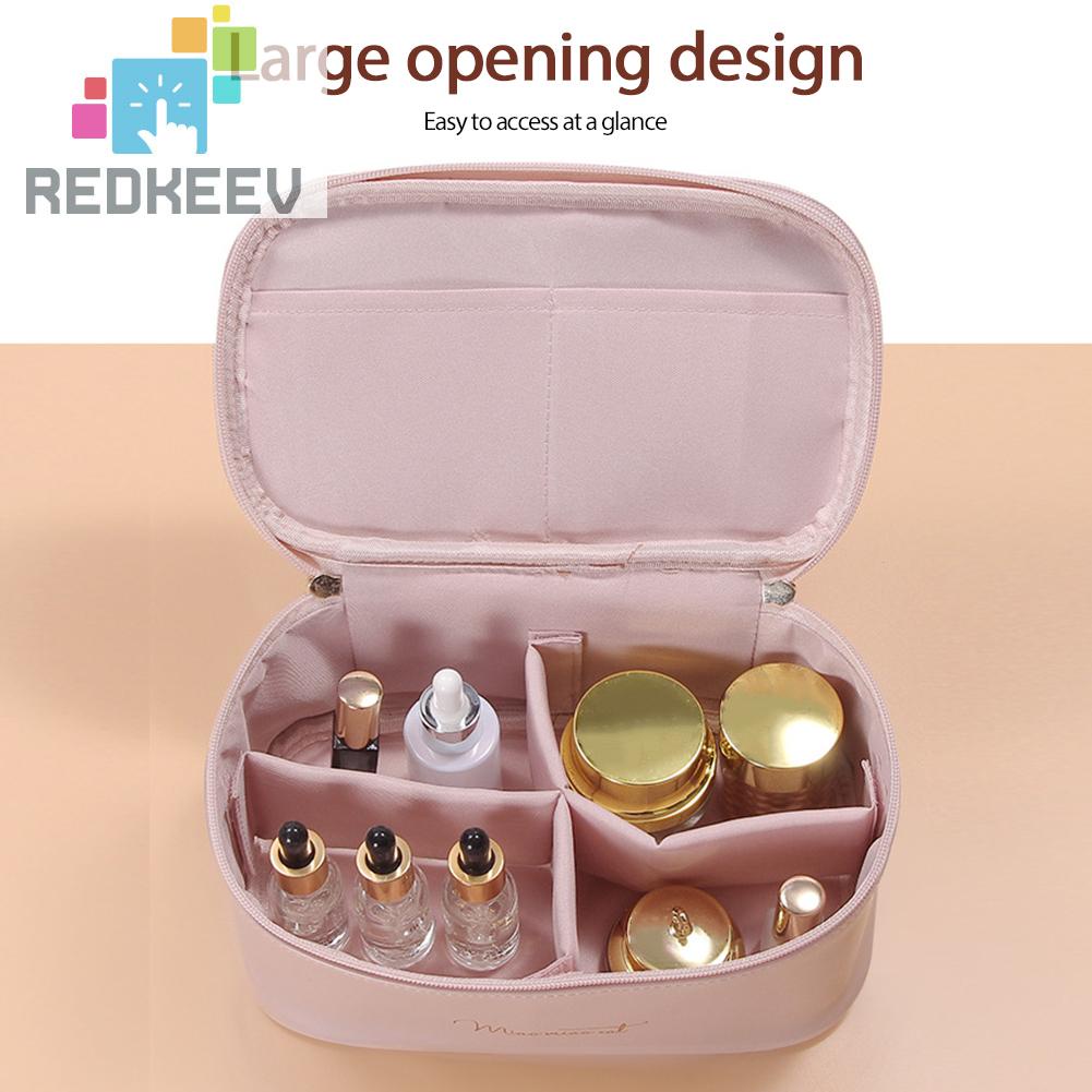 Túi Đựng Mỹ Phẩm Hai Lớp Thắt Nơ Xinh Xắn Cho Nữ