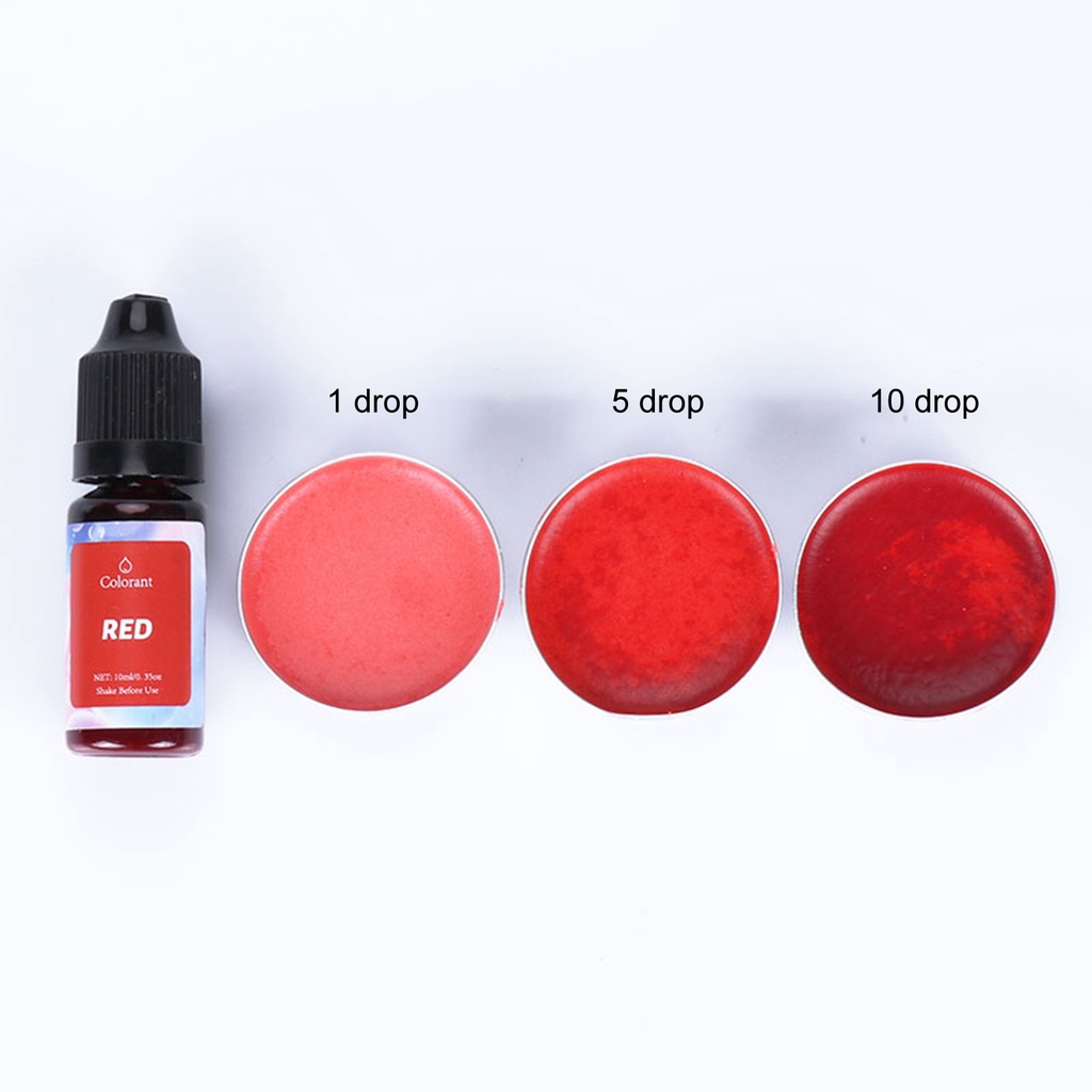 Lọ Màu Vẽ Nến Dạng Lỏng 10ml Epoxy Resin Độ Đậm Đặc Cao DIY