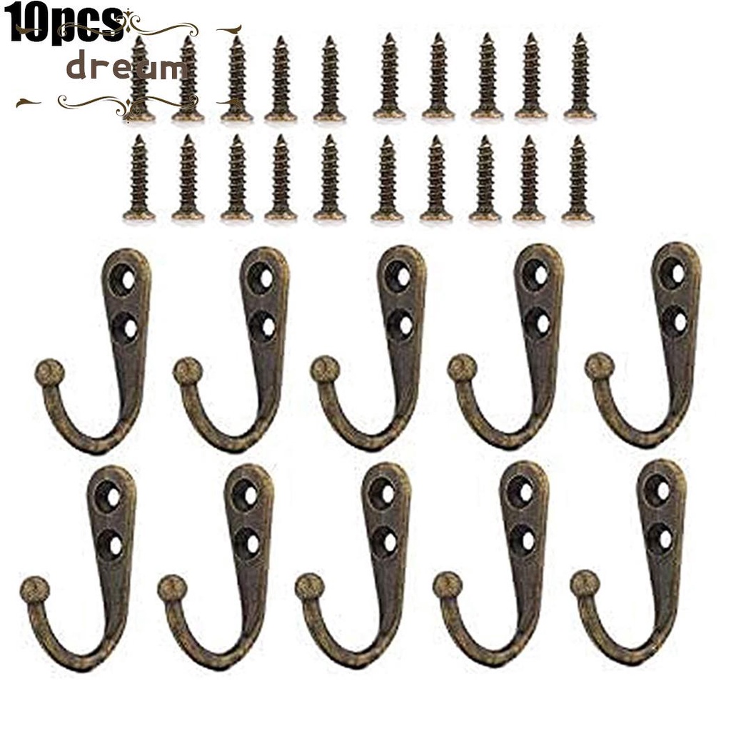 【DREAMLIFE】Hooks Bedroom Hanging Coat Holder Tools W/20 Pieces Screws Wall Mounted