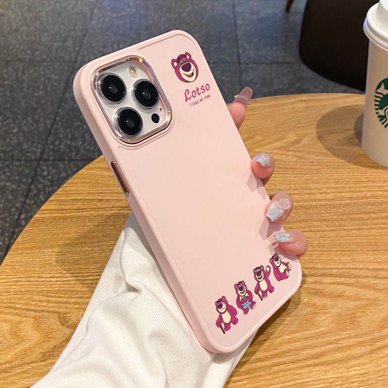 Ốp Điện Thoại Kim Loại Chống Rơi Hình Gấu Hoạt Hình Cho IPhone 7 7plus 8 8plus Xs Xr 11 12 13 14 Pro Plus Promax