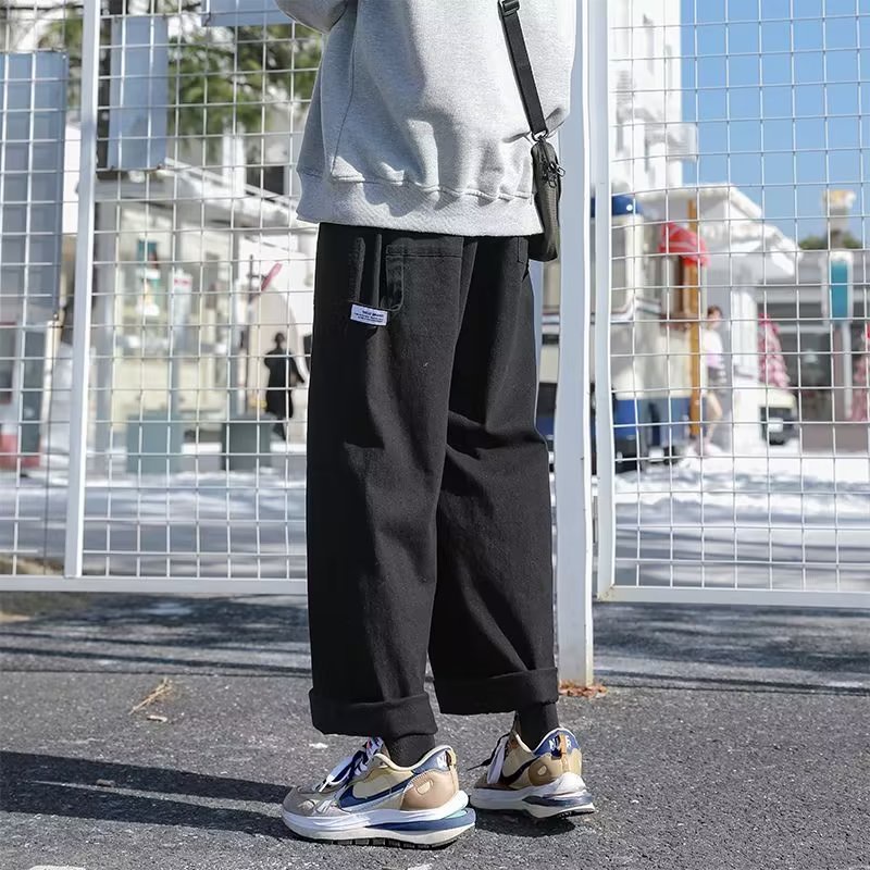 Quần Dài Ống Rộng Phong Cách Đường Phố Nhật Bản Cá Tính Dành Cho Nam