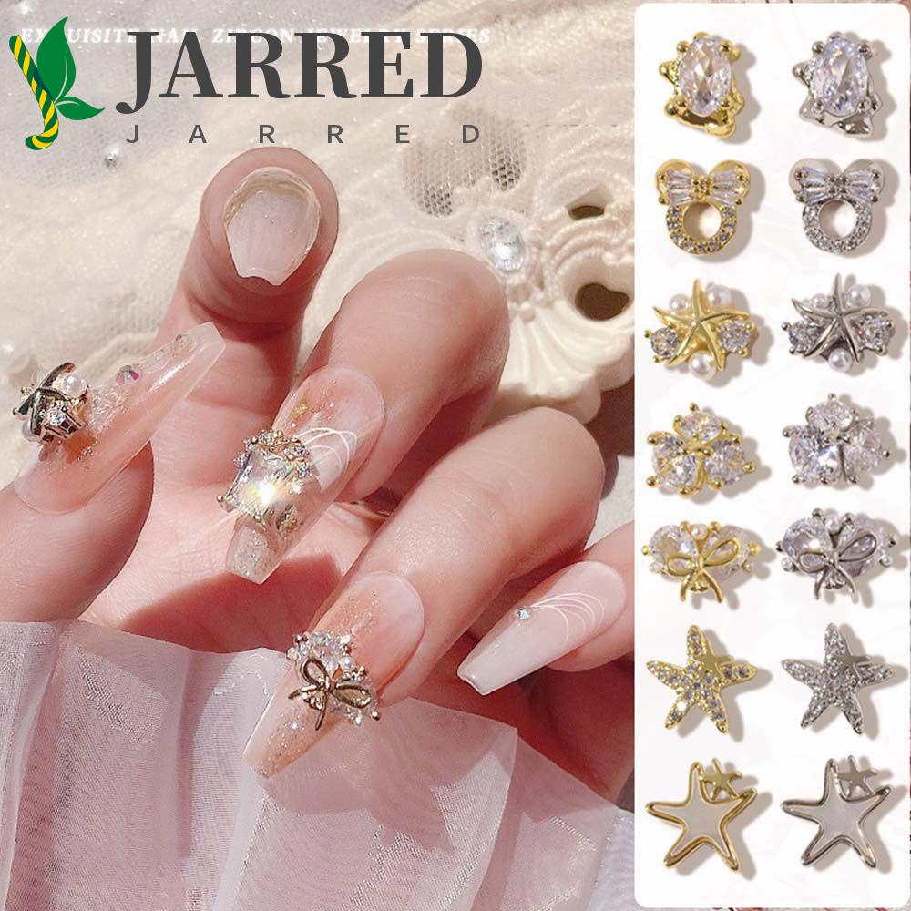 Hộp Phụ Kiện Đá 3D Màu Bạc Đính Trang Trí Móng Nghệ Thuật Thời Trang DIY