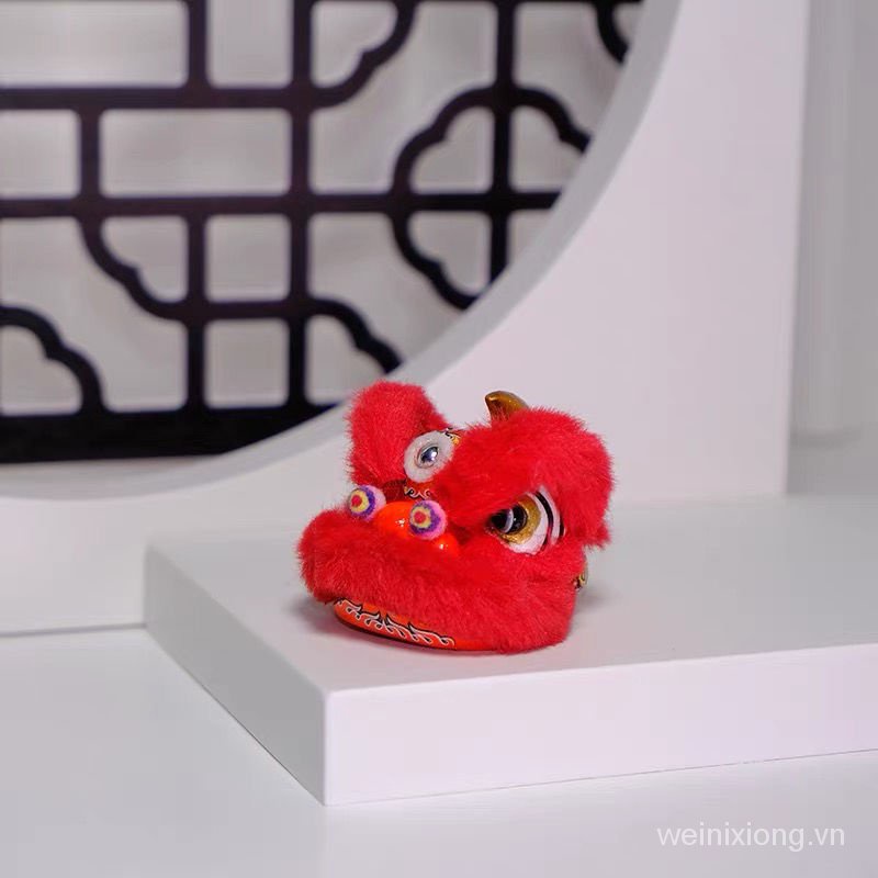 Mặt Dây Chuyền Hình Đầu Sư Tử Nhảy Múa Trang Trí Xe Hơi