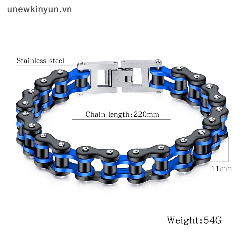 Vòng Đeo Tay Bằng Kim Loại Không Gỉ Phong Cách Rock Cho Nam