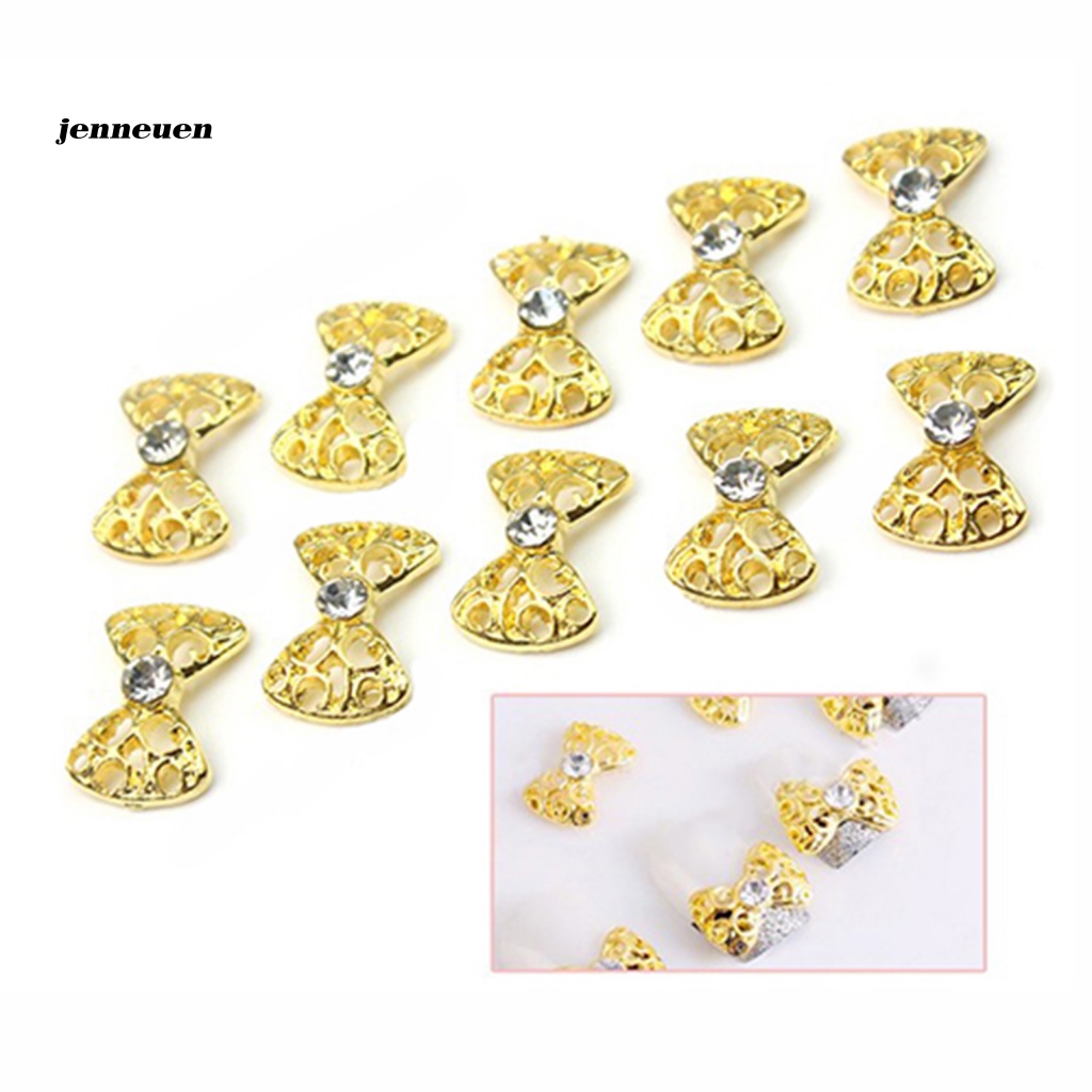 Set 10 Miếng Dán Trang Trí Móng Tay Bằng Hợp Kim Có Thể Tháo Rời