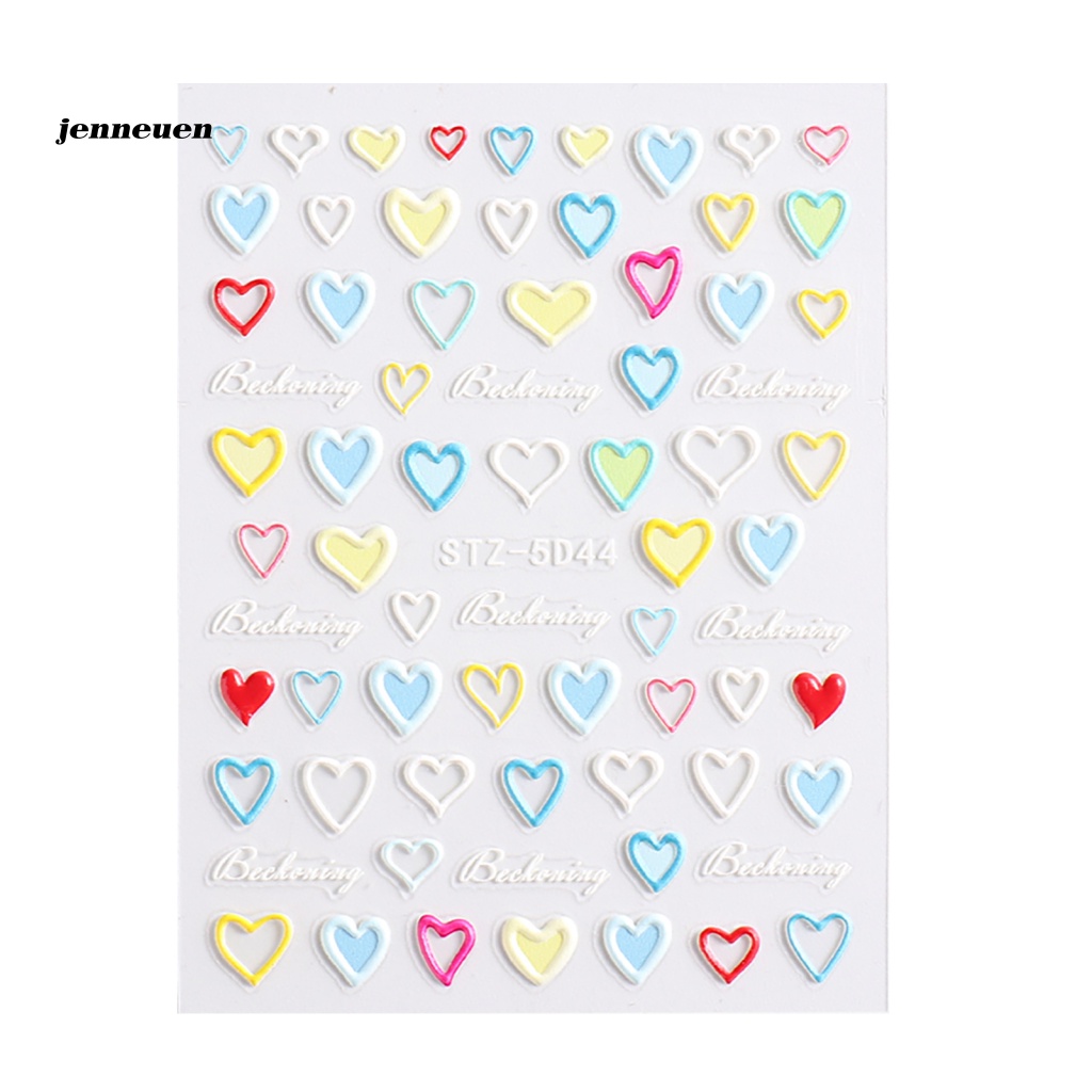 Miếng Dán Trang Trí Móng Tay Họa Tiết Chữ Tiếng Anh 5D Nhiều Kiểu Độc Đáo Thời Trang