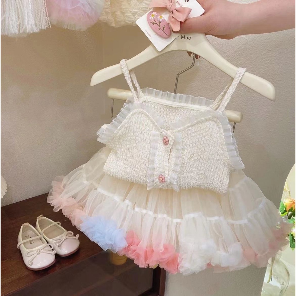 Đầm Công Chúa Không Tay Thời Trang Mùa Hè Dành Cho Bé Gái