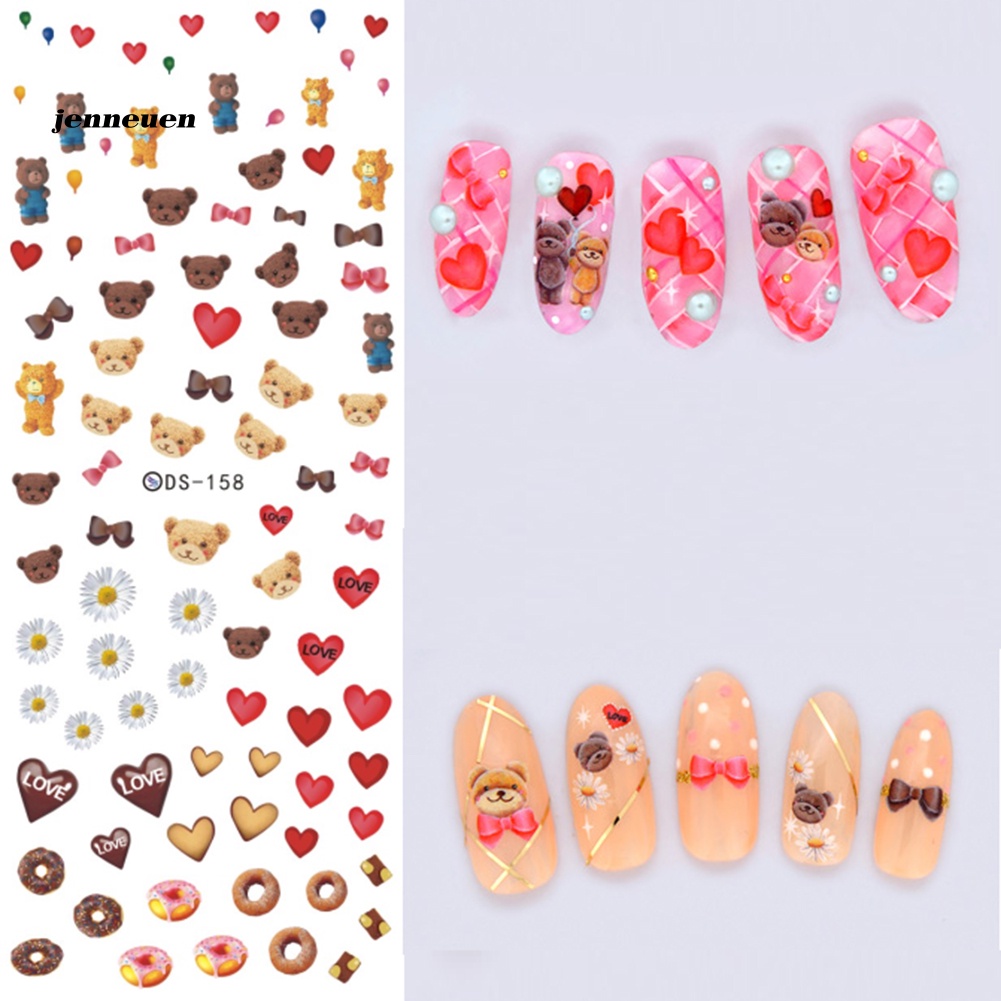 Miếng Dán Móng Chuyển Nước Trang Trí Nghệ Thuật DIY