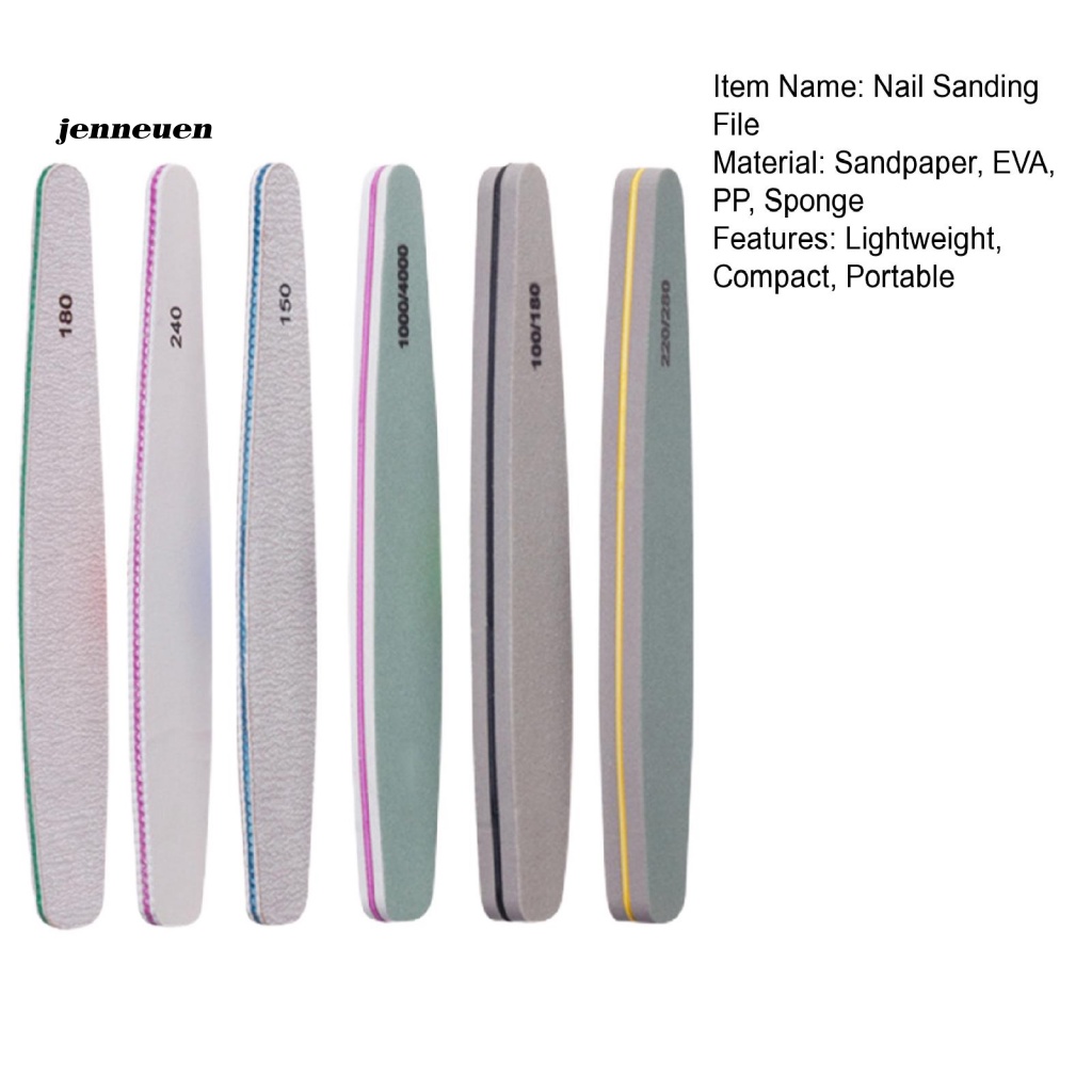 Bộ 6 Cây Dũa Móng Hai Mặt Hình Tròn Dễ Mang Theo