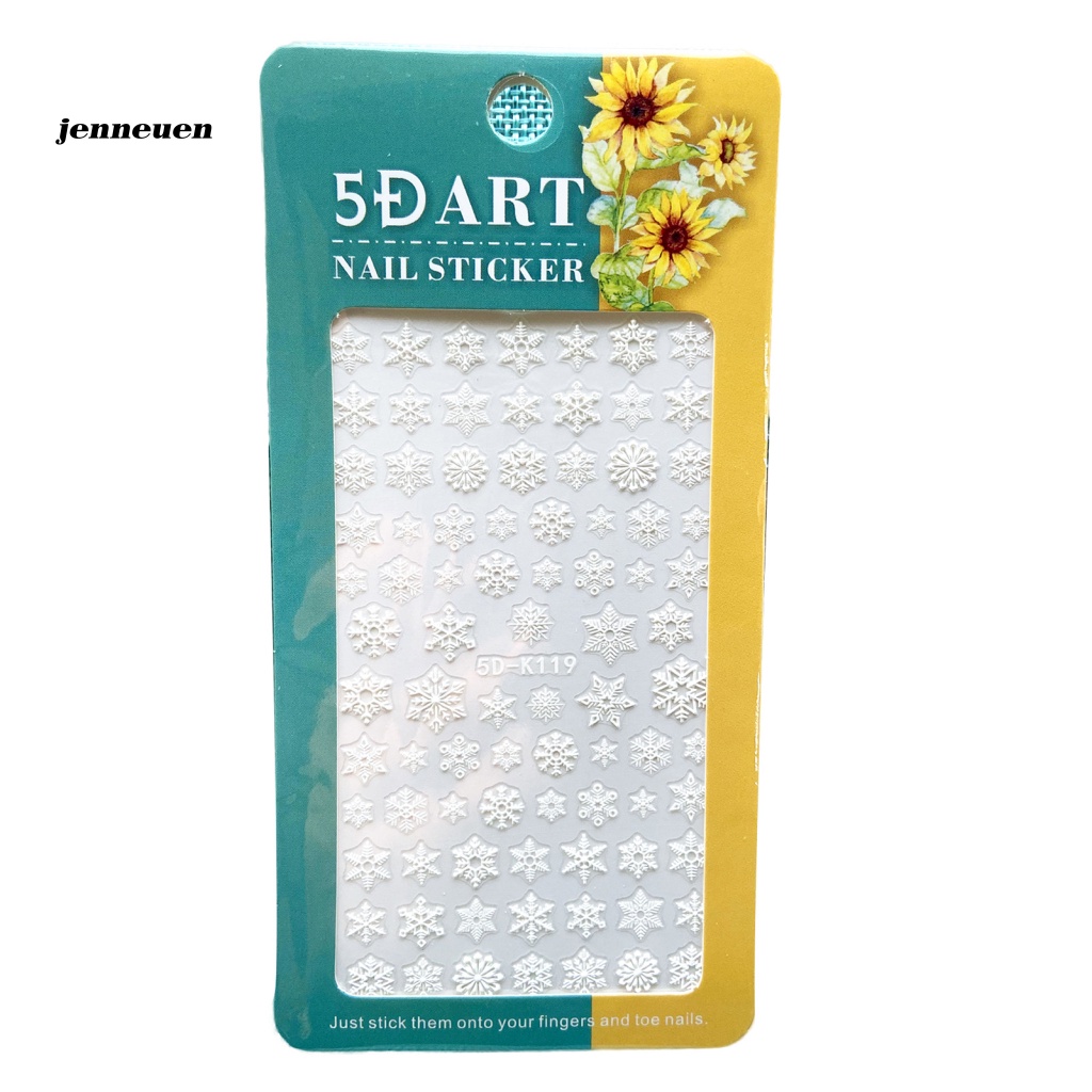 Miếng Dán Trang Trí Móng Tay Chủ Đề Giáng Sinh Dễ Sử Dụng