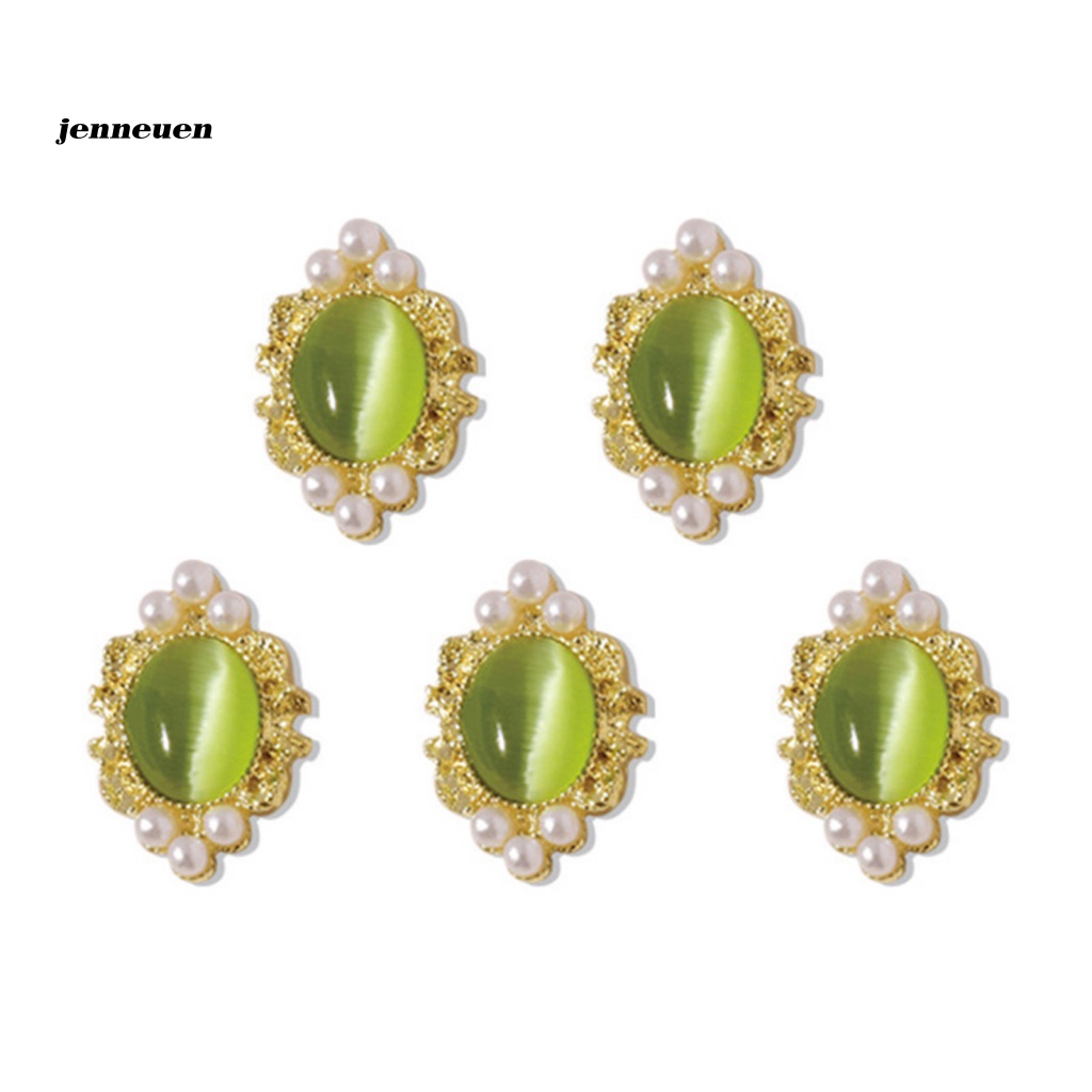 Bộ 5 Đá Mắt Mèo Đính Trang Trí Móng Tay