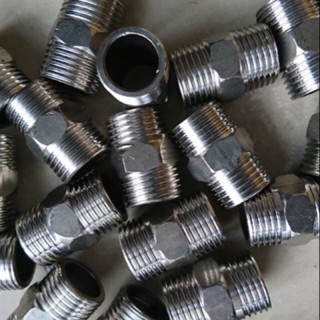 (Combo 10) NỐI HAI ĐẦU REN,KÉP INOX PHI 21,27