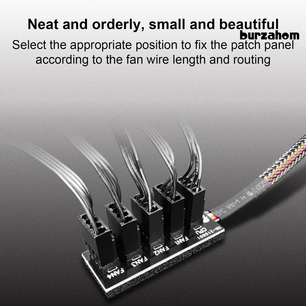 Dây Cáp Tách Quạt Tản Nhiệt COOLMOON F5 PWM 4 Pin 1 Sang 5 33.5cm Tiện Dụng Cho Máy Tính Để Bàn