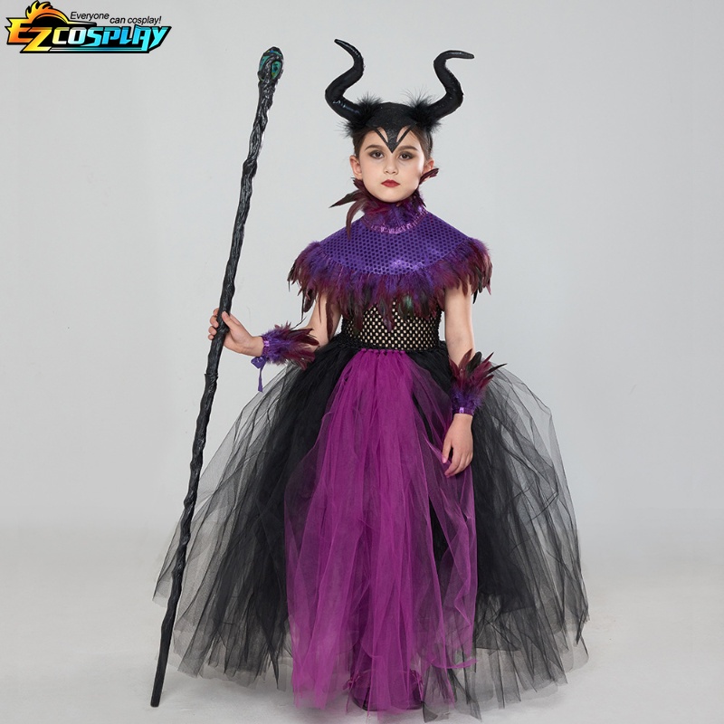 Trang Phục Hóa Trang Halloween Nhân Vật Phù Thủy Nhện 2023 Cho Bé Gái